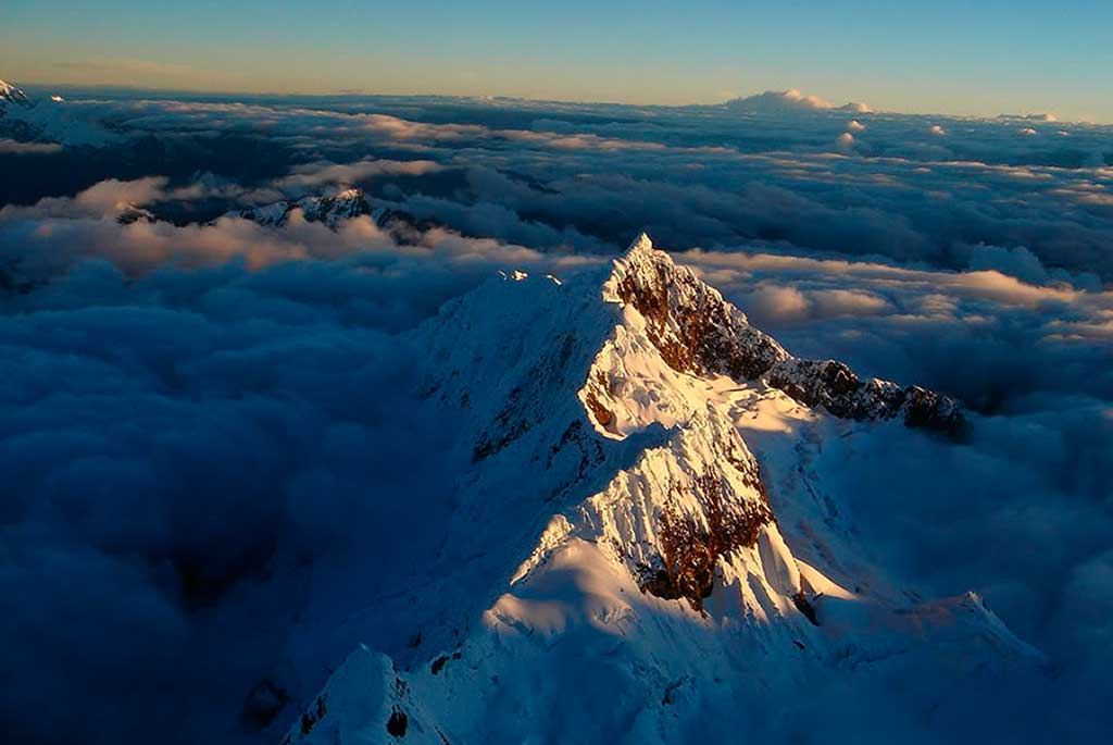 View of Salkantay Mountain top