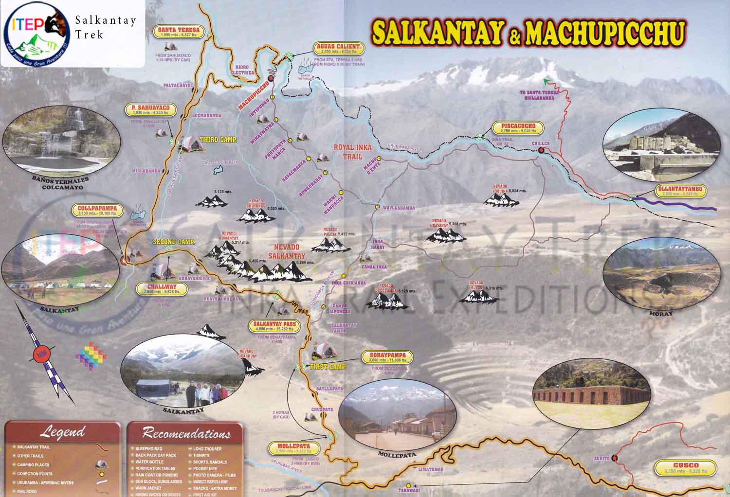 Salkantay Trek map