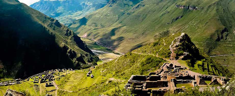 Archeological park of Pisac on Sacred Valley of the Incas