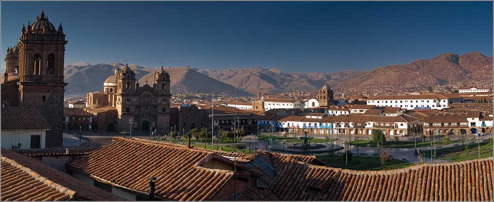 Panoramic view of Cusco city