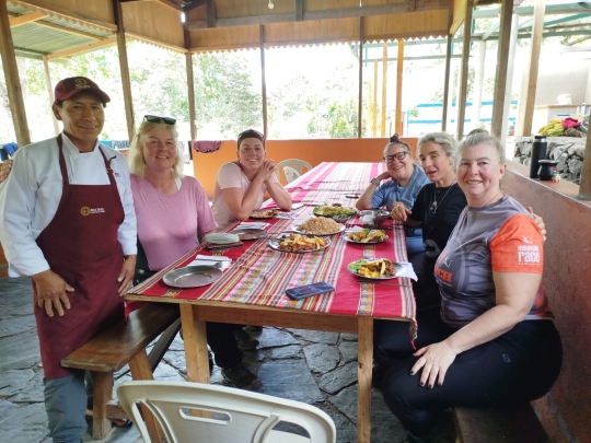 Lunch on Lucmabamba - 5-day Salkantay trek starting on August 10th 2026