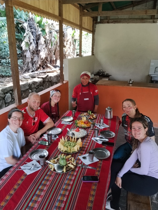 Lunch on Lucmabamba campsite - 5-day Salkantay Trek starting on September 13th 2026