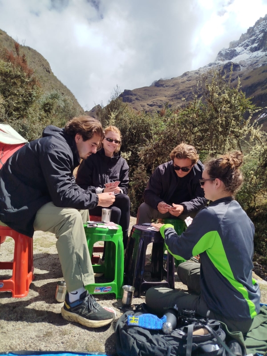 Playing cards on the Inca Trail - 4-day Inca Trail starting on August 12th 2026