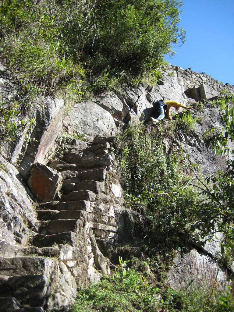 Stairs to Huchuy Picchu Sacred Mountain