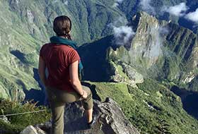 View of Machu Picchu from Sacred Mountain