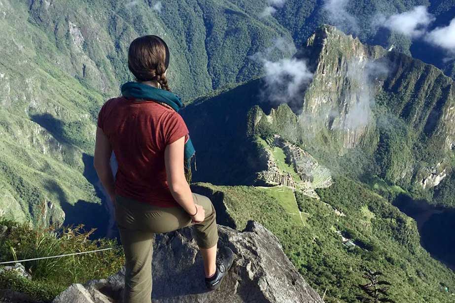View of Machu Picchu from Sacred Mountain