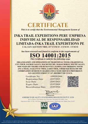 Certificate ISO 14001-2015