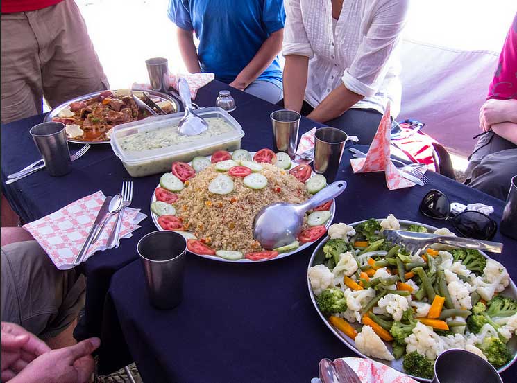 Our lunch selecction on Salkantay Trek