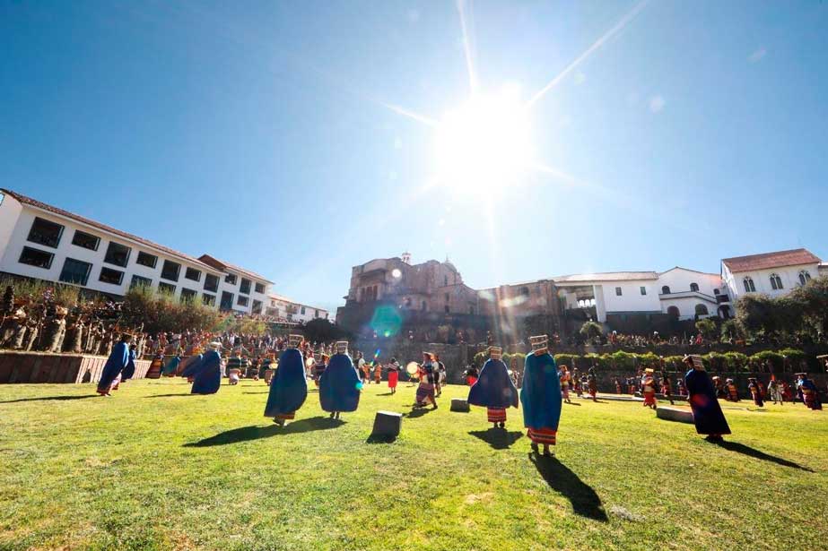 Inti Raymi ceremony on the esplanade of the Qorikancha temple