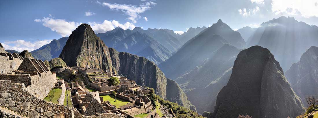 Panoramic view of Machu Picchu